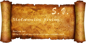 Stefanovics Vivien névjegykártya